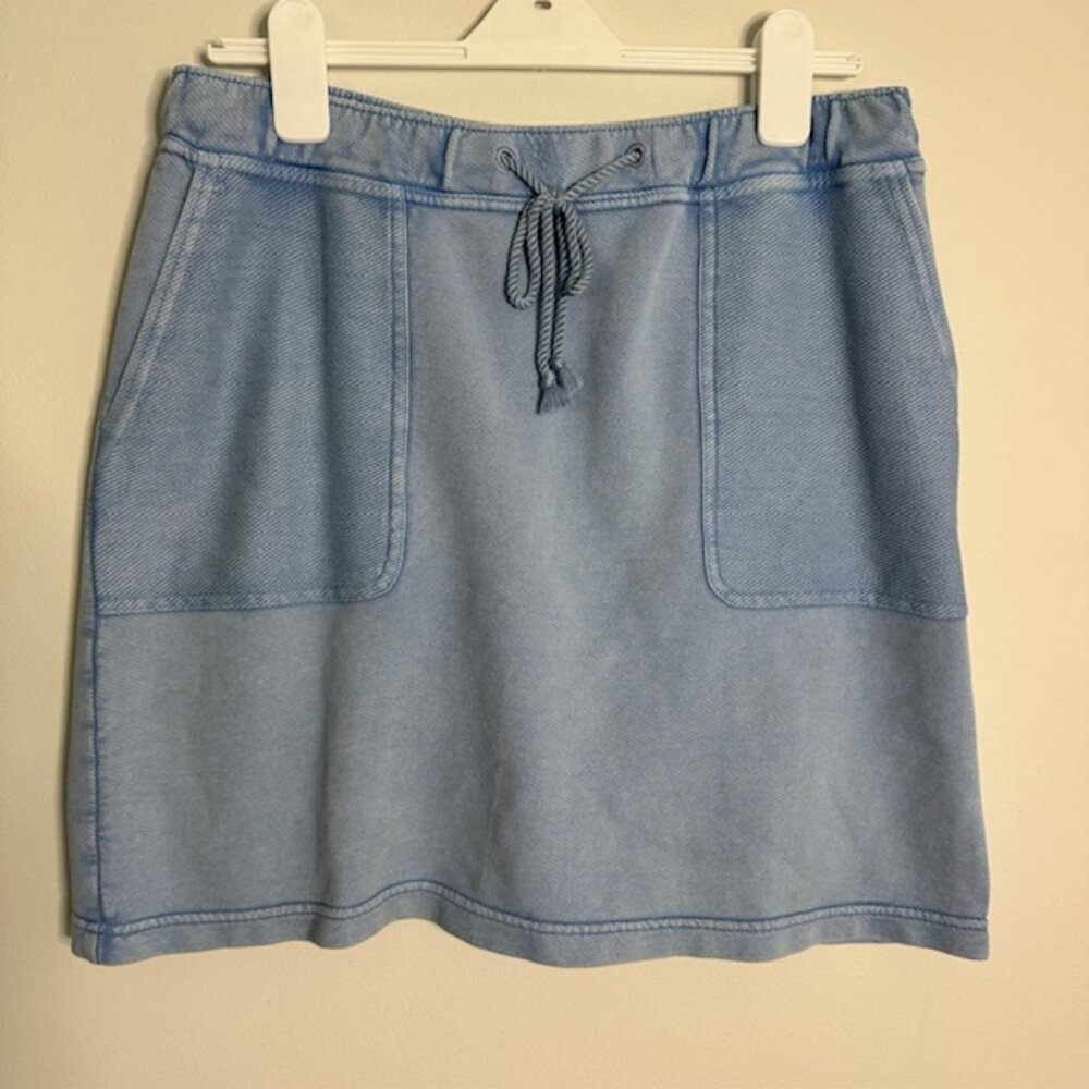J. Jill Light Blue Cotton Drawstring Skirt Size Small